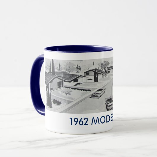 Vintage 1962 Modernistische residentiële Mok (Voorkant links)