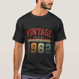 Vintage 1962 Retro 59-jarige Mannen en vrouwen 59e T-shirt