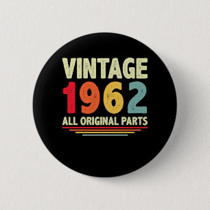 Vintage 1962 ronde button 5,7 cm