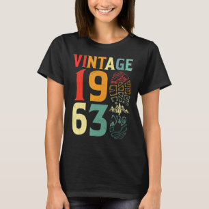 Vintage 1963 59 Jaar Oud Verjaardag Camping Wandel T-shirt
