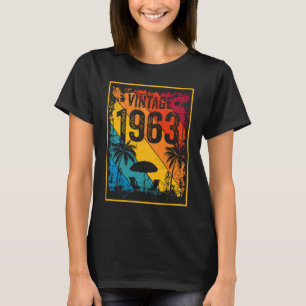 Vintage 1963 60 jaar oud 60e verjaardag 1 t-shirt