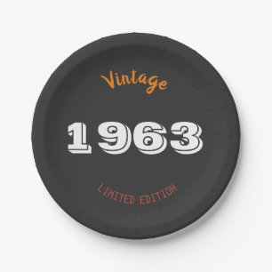Vintage 1963 gelimiteerde editie 62th Birthday Gif Papieren Bordje