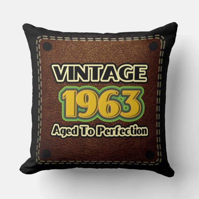 Vintage 1963 - verouderd tot perfectie kussen (Voorkant)