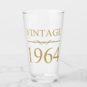Vintage 1964 60e geboortedag glas (Voorkant)