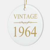 Vintage 1964 60e geboortedag keramisch ornament (Links)