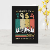 Vintage 1964 Birthday Kaart (Gele Bloem)