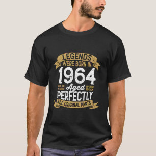 Vintage 1964 Verjaardag Mannen Vrouwen Legends wer T-shirt
