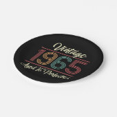 Vintage 1965 60ste verjaardag papieren bordje (Gekanteld)