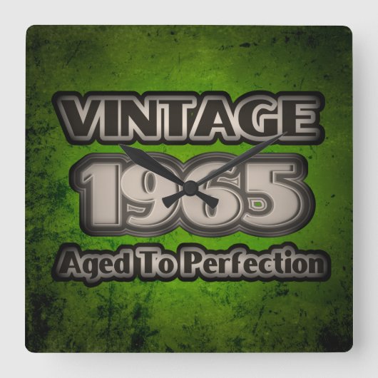 Vintage 1965 - Geavanceerd Vierkante Klok (Voorkant)