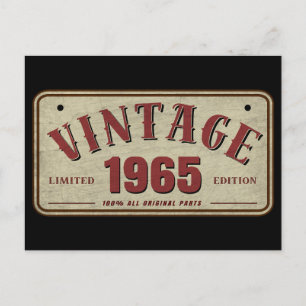 Vintage 1965 Limited Editie Alle Originele Onderde Briefkaart