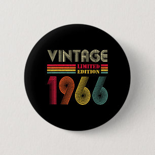 Vintage 1966 60e verjaardagscadeau mannen vrouwen  ronde button 5,7 cm