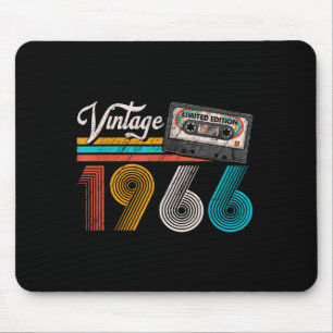 Vintage 1966 cassetteband 60ste verjaardag 60 jaar muismat