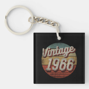 VINTAGE 1966 HEREN DAMES VERJAARDAGSCADEAU SLEUTELHANGER