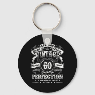 Vintage 1966 Lied Editie 60 Jaar Verjaardag 60ste Sleutelhanger