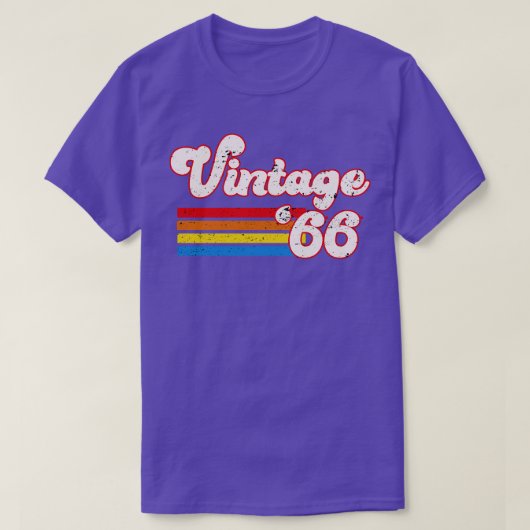 Vintage 1966 Verjaardag Shirt Retro 66 Verjaardag (Design voorkant)