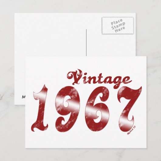 Vintage 1967 Briefkaart (Voorkant / Achterkant)