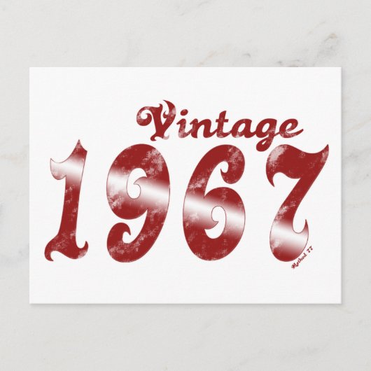 Vintage 1967 Briefkaart (Voorkant)