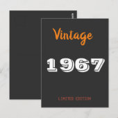 Vintage 1967 gelimiteerde editie verjaardagsansich briefkaart (Voorkant / Achterkant)