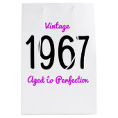 Vintage 1967 Gerijpt Tot In De Perfectie 50 Verjaa Medium Cadeauzakje (Voorkant)