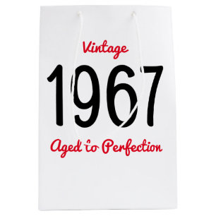 Vintage 1967 Gerijpt Tot Perfectie 50 Verjaardagsf Medium Cadeauzakje