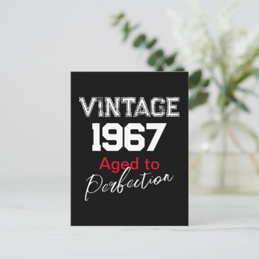 Vintage 1967 Verjaardagskaart Aged Perfection Briefkaart (Staand voorkant)