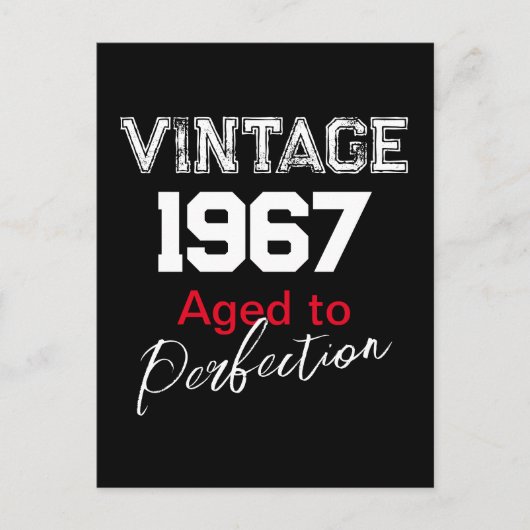 Vintage 1967 Verjaardagskaart Aged Perfection Briefkaart (Voorkant)