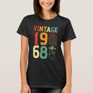 Vintage 1968 54 Jaar Oud Verjaardag Camping Wandel T-shirt
