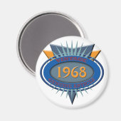 Vintage 1968 magneet (Voorkant / Achterkant)