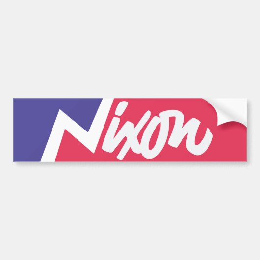 Vintage 1968 Richard Nixon Bumpersticker (Voorkant)