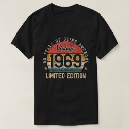 Vintage 1969 Beperkte Editie 55 Jaar Oude Cadeaus T-shirt