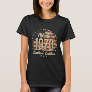 Vintage 1970 Limited Edition 55-jarige cadeaus VS T-shirt