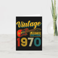 Vintage 1970 Limited Edition Gitaar Geboortejaar 