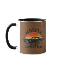 Vintage 1970 Muscle Car Iron Koffiemok