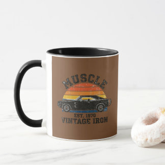 Vintage 1970 Muscle Car Iron Koffiemok Mok