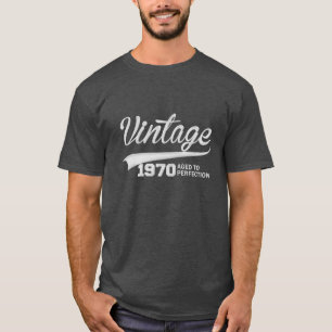 Vintage 1970: naar perfectie verouderd t-shirt