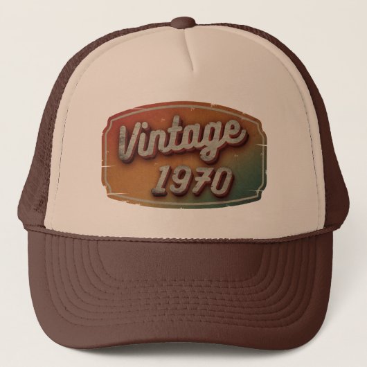 VINTAGE 1970 RETRO CLASSIC GIFT TRUCKER PET (Voorkant)