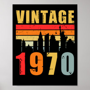 Vintage 1970 uit 1970 poster