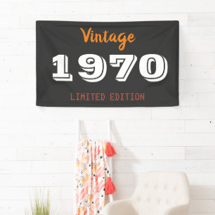 Vintage 1970 Verjaardag – 56e Verjaardagsfeest Dec Spandoek
