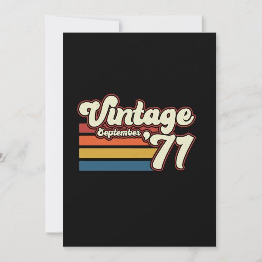 Vintage 1971 50e verjaardag kaart (Voorkant)