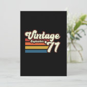 Vintage 1971 50e verjaardag kaart (Staand voorkant)