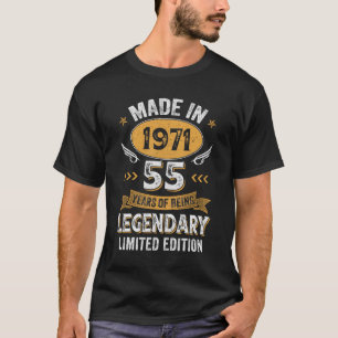 Vintage 1971 55 Jaar Verjaardag 55e Verjaardag M T-shirt