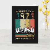 Vintage 1971 Birthday Kaart (Gele Bloem)