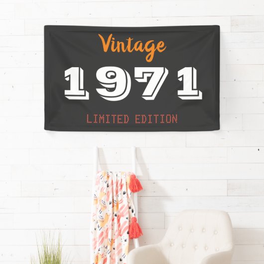 Vintage 1971 Gelimiteerde Editie Cadeau Banner – R (Insitu)