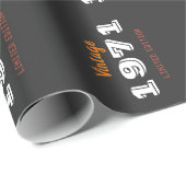 Vintage 1971 limited edition Verjaardagscadeau Cadeaupapier (Rol Hoek)