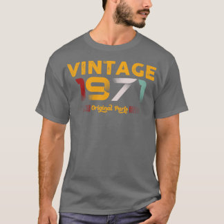 Vintage 1971 Originele onderdelen Familie Verjaard T-shirt