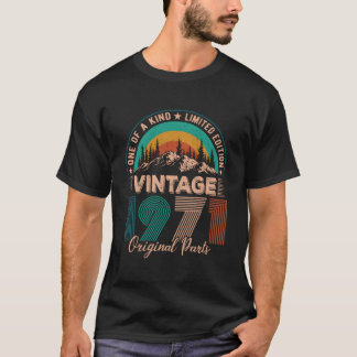 Vintage 1971 Originele onderdelen Verjaardagsgrapj T-shirt