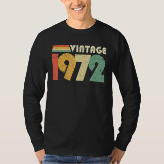 Vintage 1972 50ste verjaardag noodlijdend voor man t-shirt