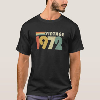 Vintage 1972 50th Birthday Gift Distressed Design3 T-shirt
