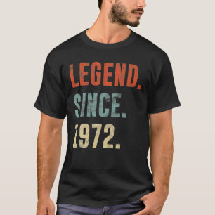 Vintage 1972 50Th Birthday Idea For Legend Since 1 T-shirt