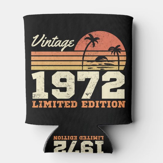 Vintage 1972 52e verjaardag blikjeskoeler (Achterkant)